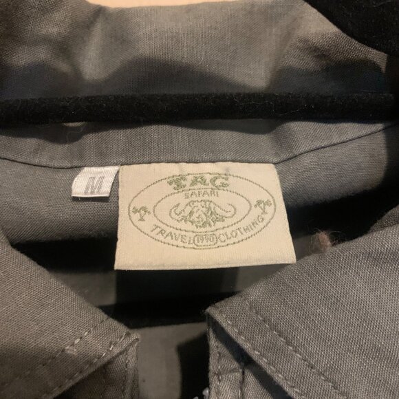 Tag Safari Men's Vest Gray Sz M Outdoor Hunting Utility Multiple Pockets Gorp - Picture 10 of 16